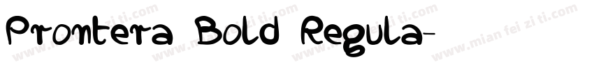 Prontera Bold Regula字体转换
